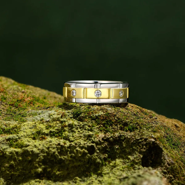 Men's Gold and Silver Promise Ring