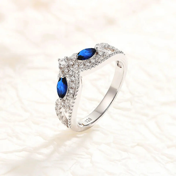Blue Sapphire Eternity Band For Women