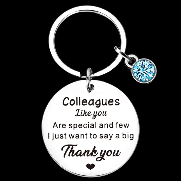 Personalized Keyring for Colleagues, Coworker Keychain