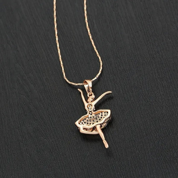 Adorable Dancer Ballerina Necklace HNS Studio Canada 