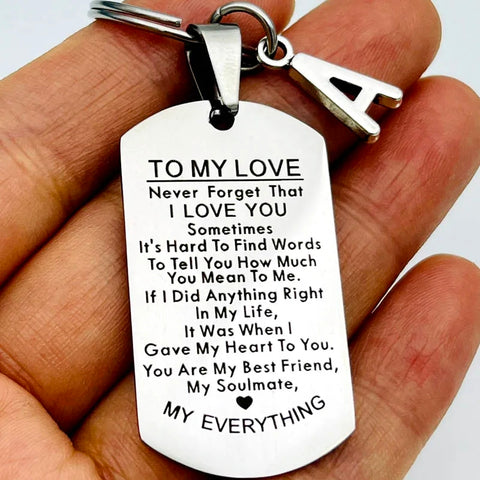 To My Love Keyring-Personalized HNS Studio Canada 