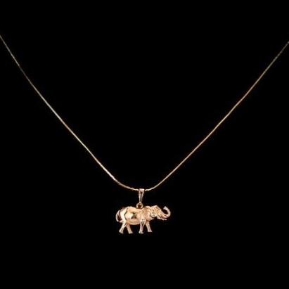 18k Gold-Plated Elephant Pendant Necklace HNS Studio