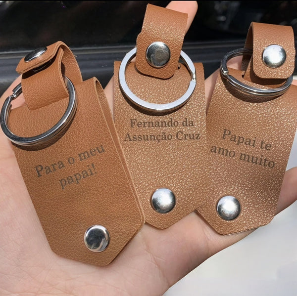 Personalized Leather Keychain with Photo and Text, Meaningful Gift for Anniversary 