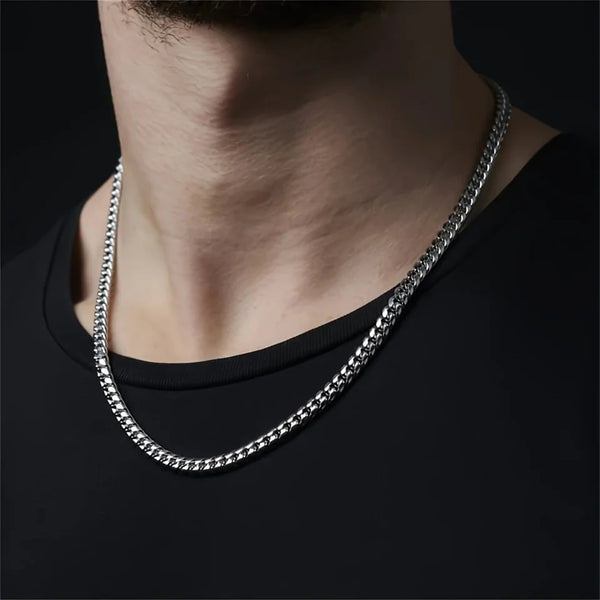 Stainless Steel Cuban Chain Necklace-  Boyfriend Gift HNS Studio Canada 
