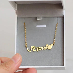 Disney Font Name Necklace with Mickey Mouse