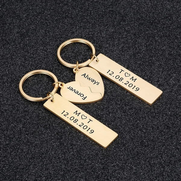 Personalized Couple Keychain 2pcs HNS Studio Canada 