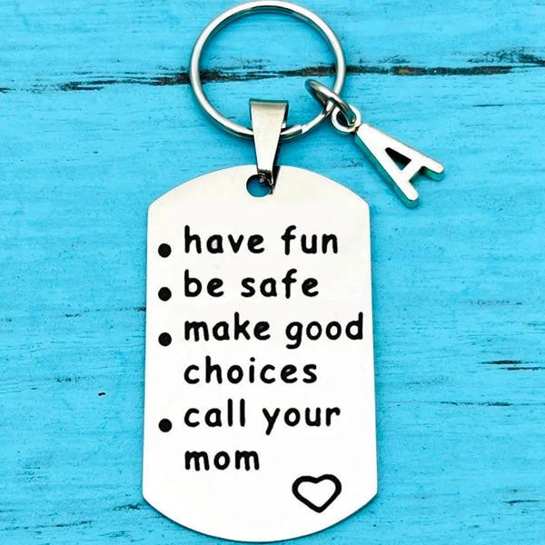New Driver Keychain-Have Fun. Be Safe. Make Good Choices and Call Your Mom HMS Studio Canada 