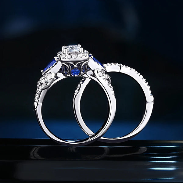 Sterling Silver Women's Wedding Ring Set HNS Studio Canada 