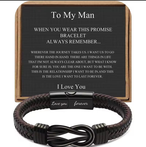Timeless Brown Leather Knot Bracelet for Men