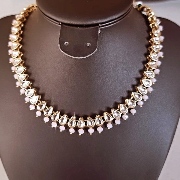 Ethnnic Choker With Champagne and Pink stones HNS Studio Canada 