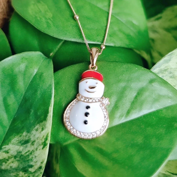 Snowman Pendant Necklace HNS Studio Canada 