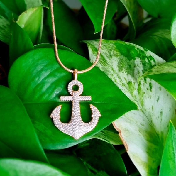 Gold Sea Anchor Necklace