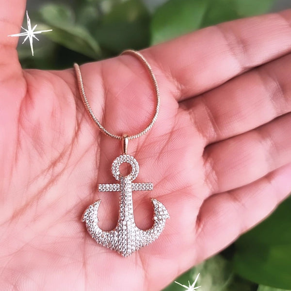 Gold Sea Anchor Necklace