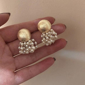 Pearl drop earrings HNS Studio Canada