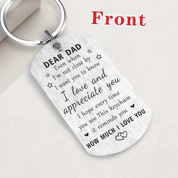 Remember I Love You Dad Keychain