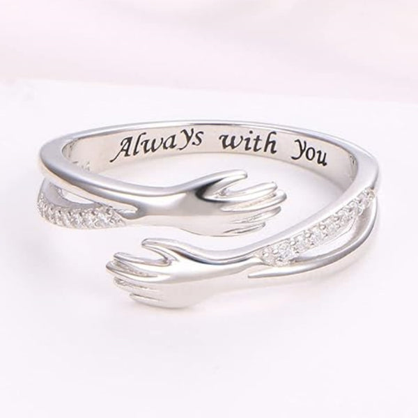 Silver Hug Ring-Always With You HNS Studio Canada
