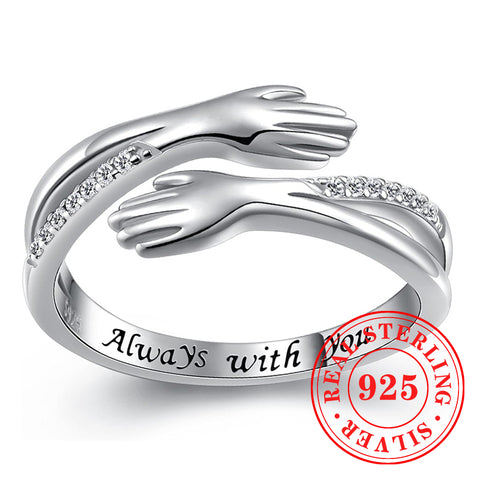 Silver Hug Ring-Always With You HNS Studio Canada