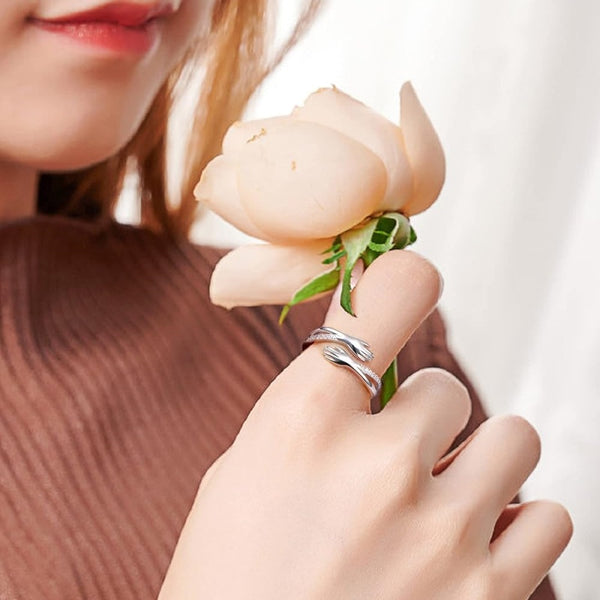 Silver Hug Ring-Always With You HNS Studio Canada