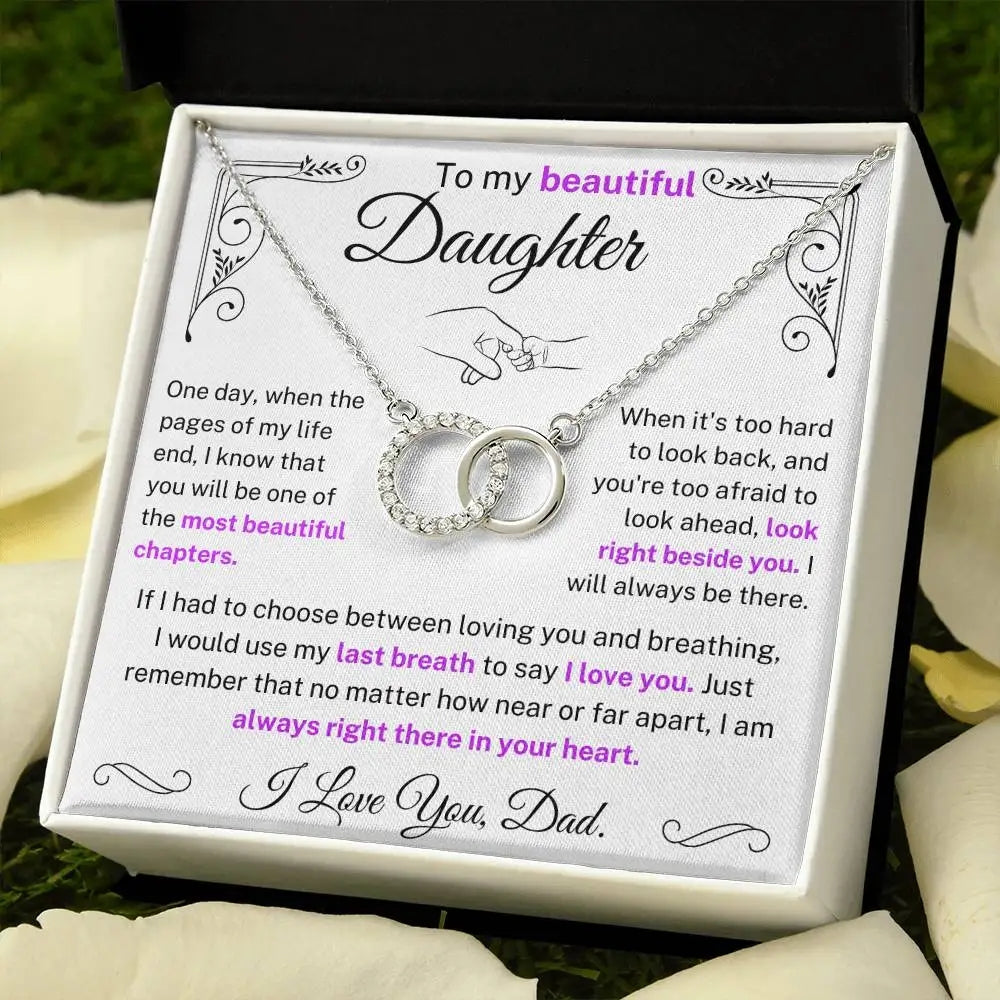 To My Daughter – Christmas Love Necklace Gift From Dad HNS Studio Canada