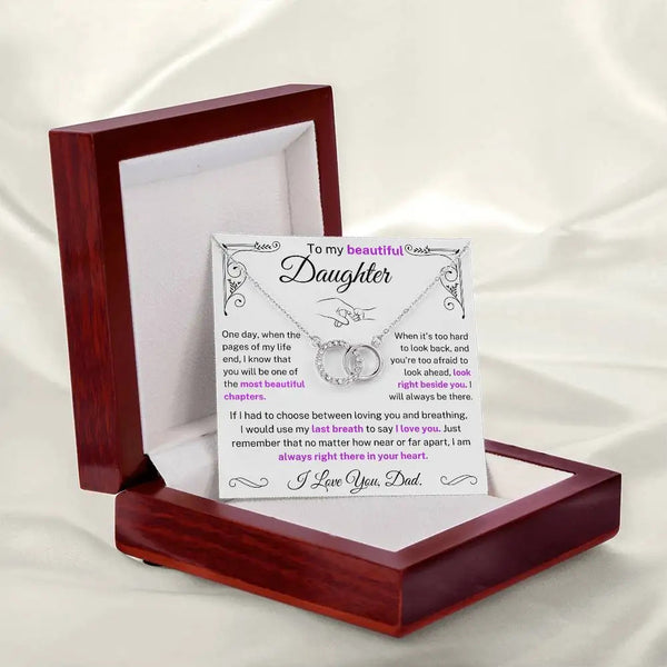To My Daughter – Christmas Love Necklace Gift From Dad HNS Studio Canada
