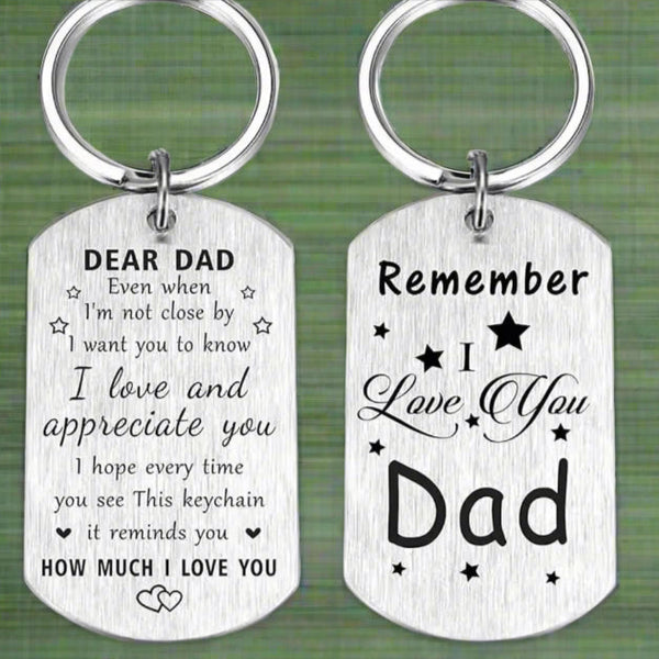 Remember I Love You Dad Keychain