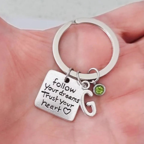 Personalized Follow Your Dreams Keychain