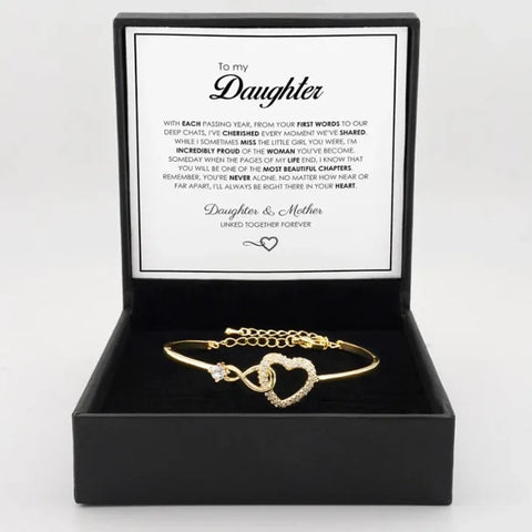 To My Daughter Infinity Heart Bracelet
