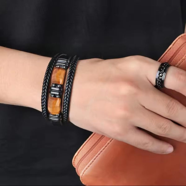 To My Grandson Never Forget How Much I Love You Braided Bracelet