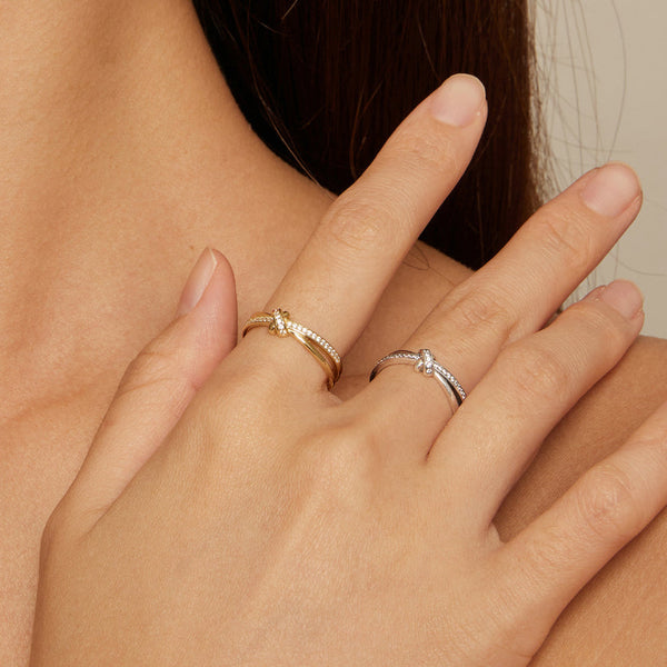Sterling Silver Love Knot Promise Ring