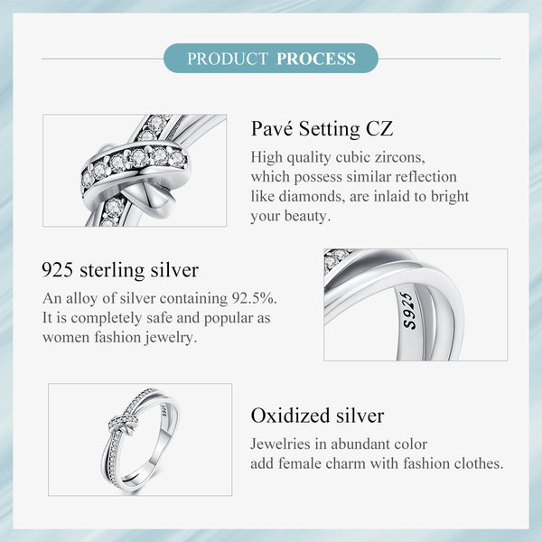 Sterling Silver Love Knot Promise Ring