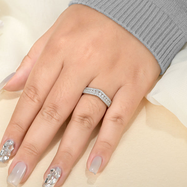 Eternity Wedding Band for Women — 925 Sterling Silver Promise Ring