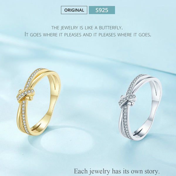 Sterling Silver Love Knot Promise Ring