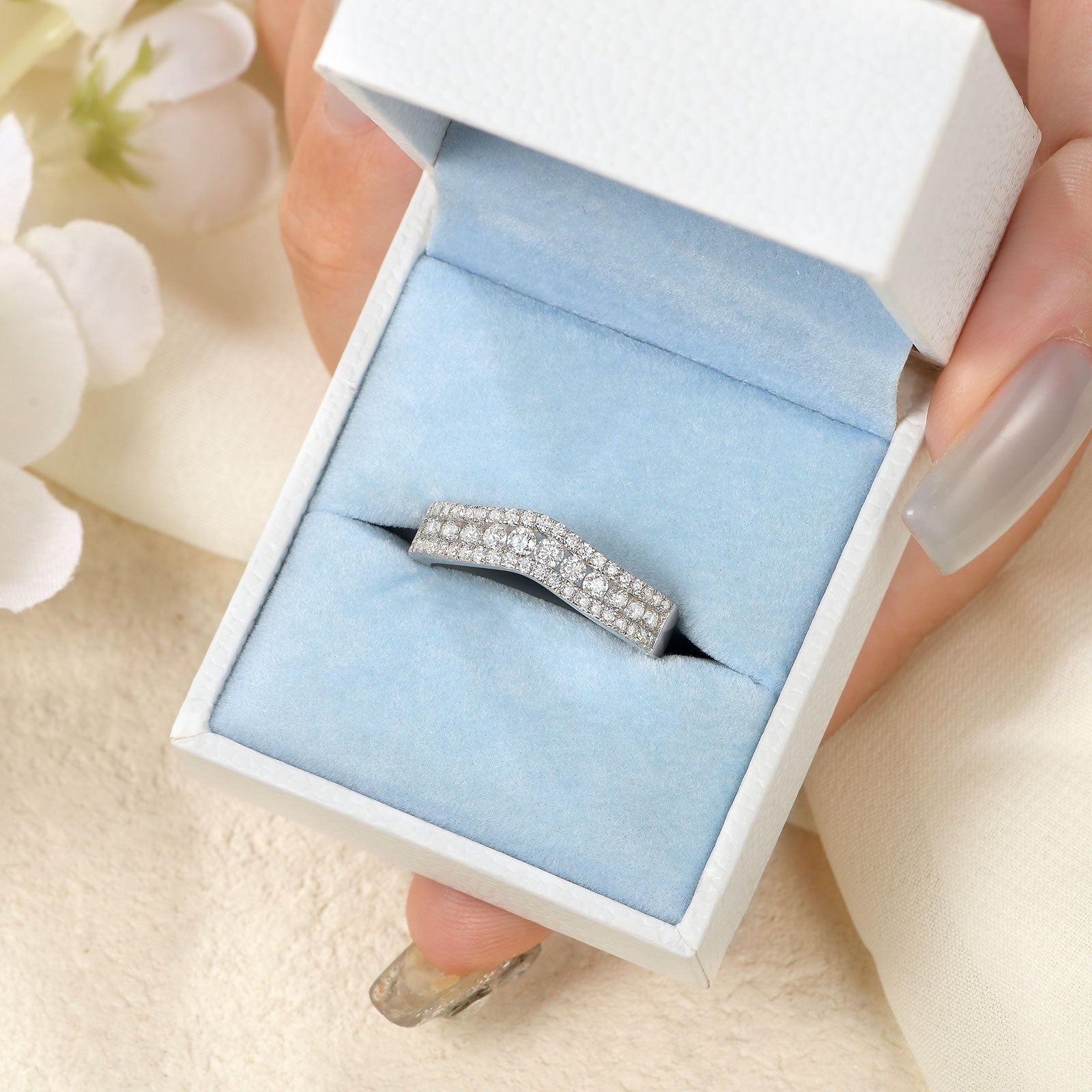 Wedding Bands For Women Anenjery New Luxury 925 Sterling Silver