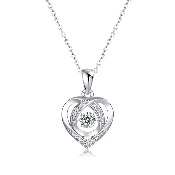 To My Wife Heart Necklace From Husband-Sterling Silver