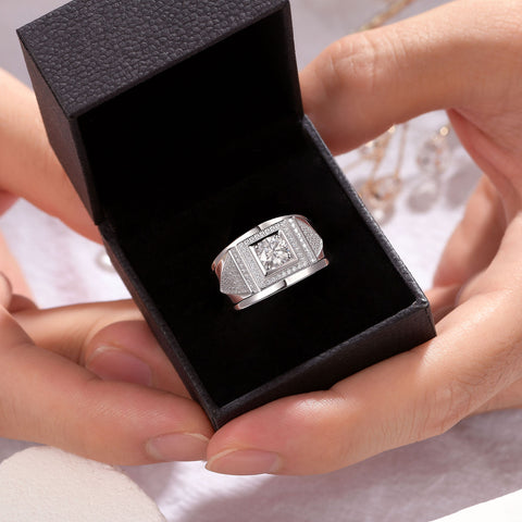 Shop the Luxury & Gorgeous Moissanite Ring for Men – Brilliant sparkle, elegant design, and premium quality. Perfect for weddings, engagements, and gifts. Free shipping!