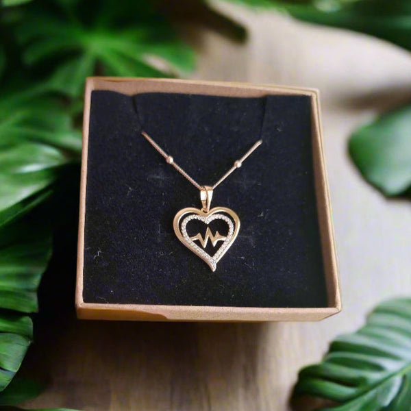 Gold-Filled Heartbeat Necklace