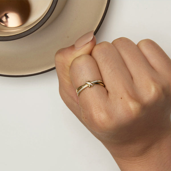 Sterling Silver Love Knot Promise Ring