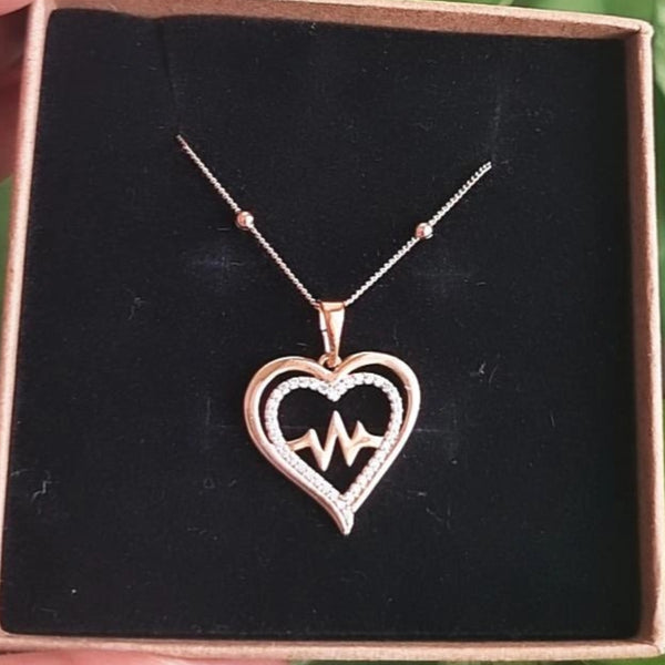 Gold-Filled Heartbeat Necklace