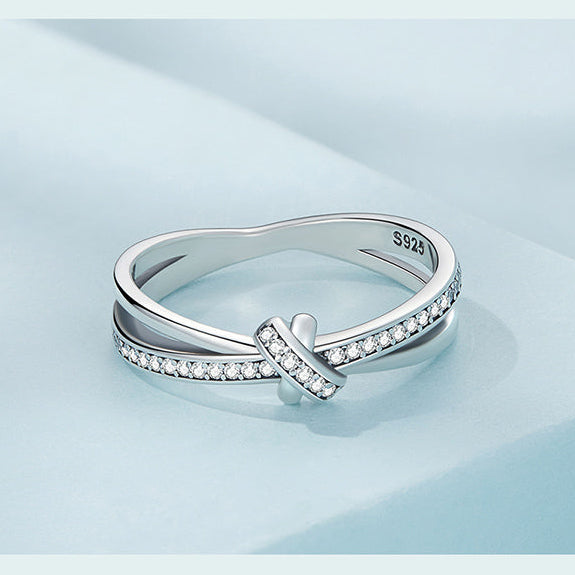 Sterling Silver Love Knot Promise Ring
