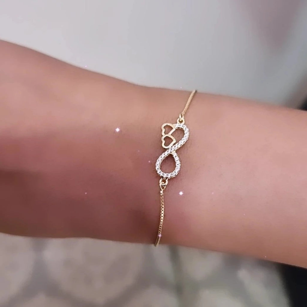Golden Chain Bracelet With Infinity Symbol