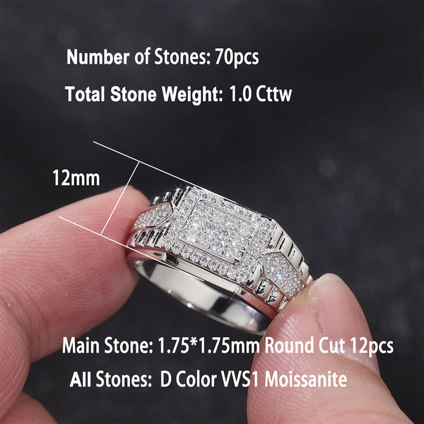 Premium Men's Moissanite Wedding Ring