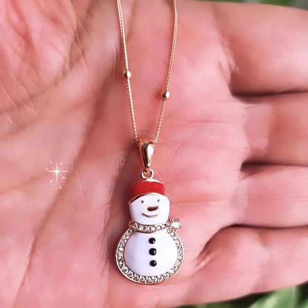 Snowman Pendant Necklace HNS Studio Canada 