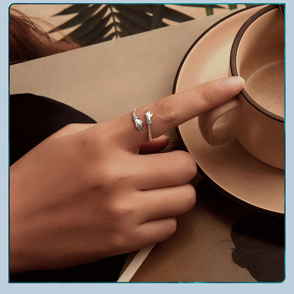 Silver Hug Ring-Always With You