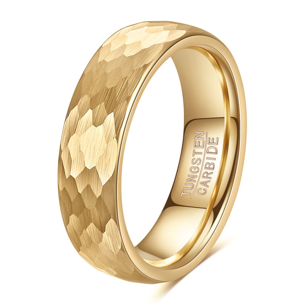 Men's Tungsten Carbide Gold Band