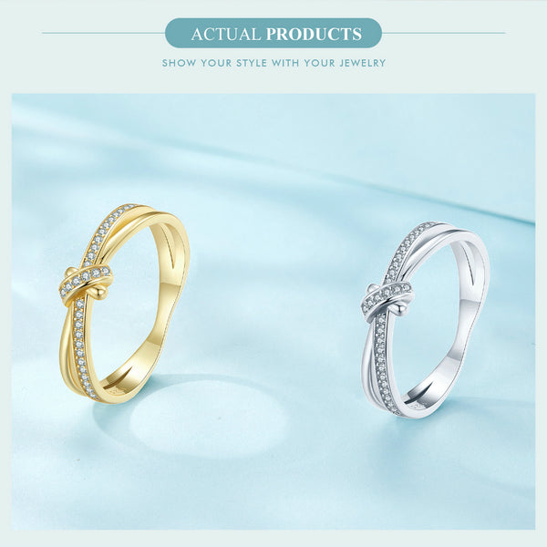 Sterling Silver Love Knot Promise Ring