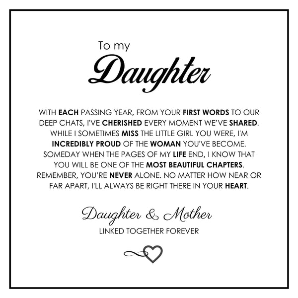 To My Daughter – Infinity Heart Bracelet | Meaningful Gift for Daughter | Forever Linked Together 