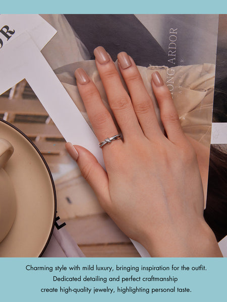 Sterling Silver Love Knot Promise Ring