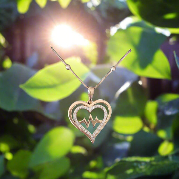 Gold-Filled Heartbeat Necklace