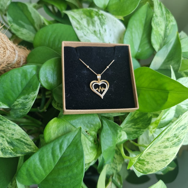 Gold-Filled Heartbeat Necklace