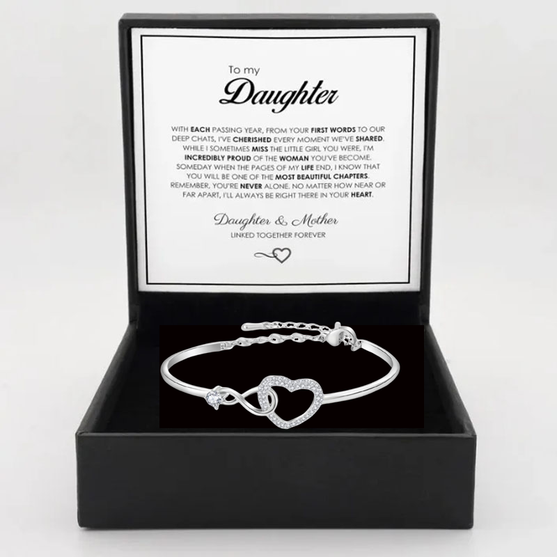 To My Daughter Infinity Heart Bracelet